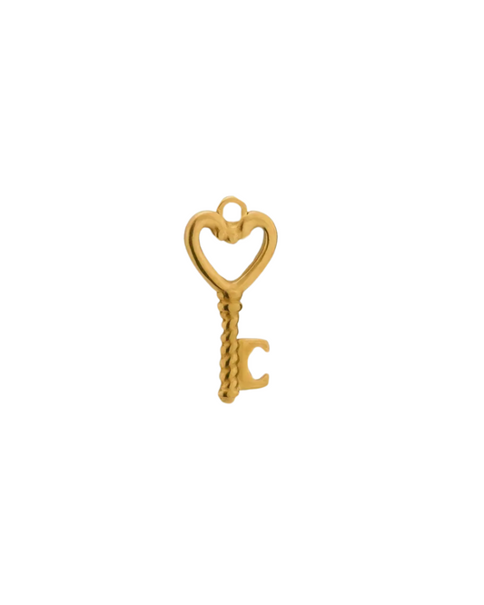 Key Heart Charm
